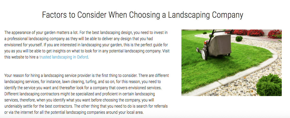 Screenshot of a landscaping business landing page built on Strikingly Screenshot of a landscaping business landing page built on Strikingly